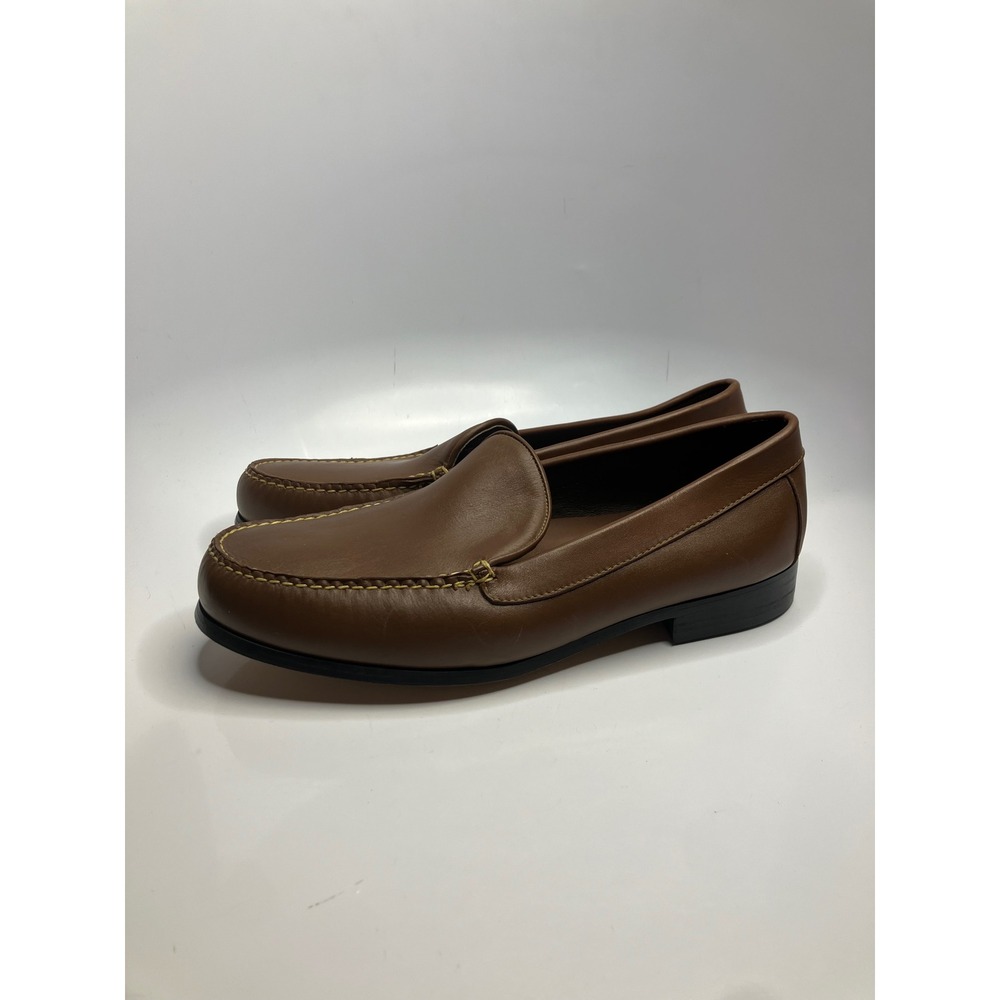 Hitchcock Loafers Mens 12 Brown Excellent Wide Leather Slip On Shoes